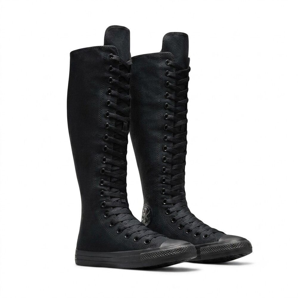 Converse Chuck Taylor XX Hi Knee High Boots Womens 7 Black Y2K Skater Grunge